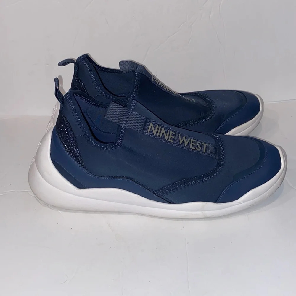 Nine West Navy and White Slip-on Sneakers - Picture 4 of 8